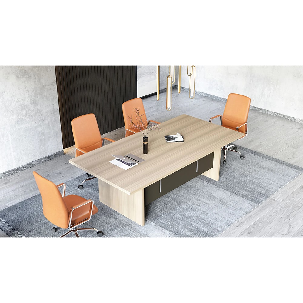 Заседателна маса RFG Milano 200/100/75h светъл дъб-тъмносиво